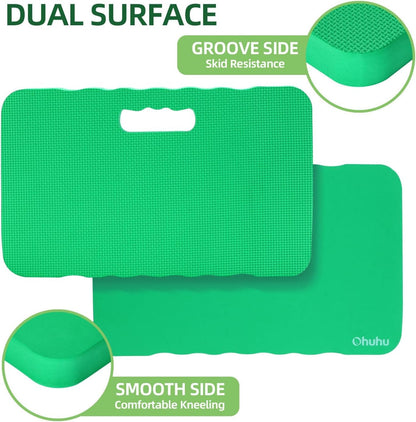 Ohuhu Premium Thick Kneeling Pad, 2-Pack Large Comfortable Gardening Knee Mat with 2 Different Surfaces, Extra Thick Knee Cushion Kneeler for Gardening Work Baby Praying, Gifts for Women Men Seniors