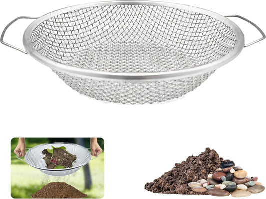 3PCS Soil Sifter for Gardening, Rock Sifter for 5gallon Bucket, Dirt Sifter Compost Sifter, Sifter for Gravel Sawdust Vermicompost, 3mm, 6mm,8mm, Soil Sifter with Handle