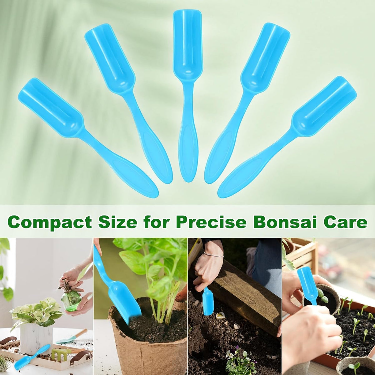M METERXITY 20-Pack Mini Gardening Shovel Spoons, Plastic Garden Soil Scoops for Cultivation Digging Transplanting/Flower Planting/Plant Succulent, Colorful Small Gardening Tools [Multicolor]
