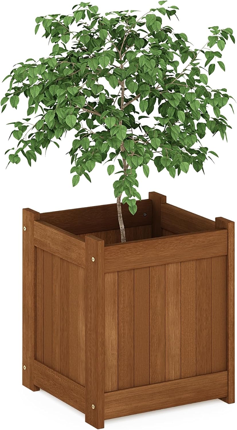 Furinno FG17478 Tioman Outdoor Patio Furniture Hardwood Potting Bench, Natural