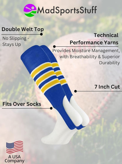 MadSportsStuff Baseball Stirrups Softball Stirrups with Stripes for Boys Girls Men Women Pattern B 3 Stripe