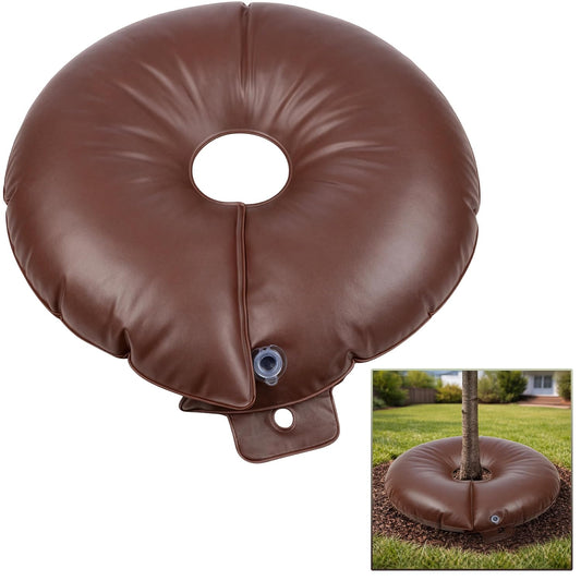 15 Gallon Tree Watering Ring - Heavy Duty PVC Round Reusable Refillable Automatic Drip Irrigation System for Shrubs, Sapling, or Small Tree Watering Bags Slow Release by Pure Garden