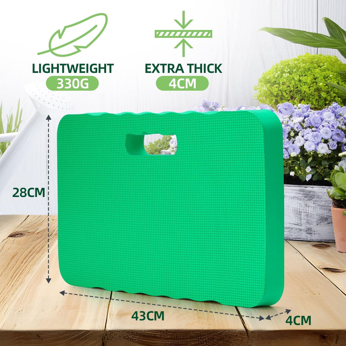 Ohuhu Premium Thick Kneeling Pad, 2-Pack Large Comfortable Gardening Knee Mat with 2 Different Surfaces, Extra Thick Knee Cushion Kneeler for Gardening Work Baby Praying, Gifts for Women Men Seniors