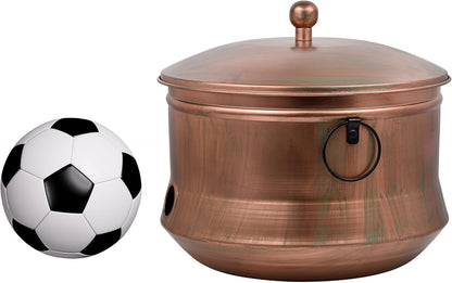 LifeSmart Hose Storage Pot and Lid | Hose Container Pot 16 x 12" - Handmade Slight Design Variations