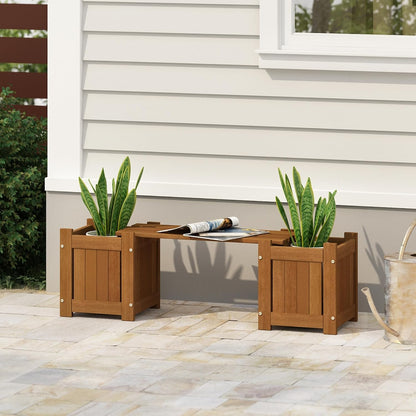 Furinno FG17478 Tioman Outdoor Patio Furniture Hardwood Potting Bench, Natural