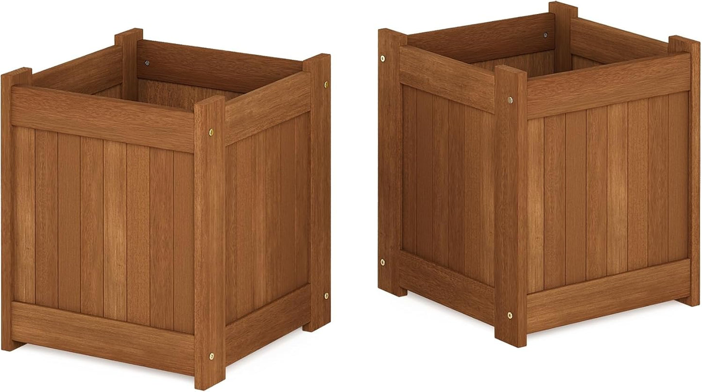 Furinno FG17478 Tioman Outdoor Patio Furniture Hardwood Potting Bench, Natural