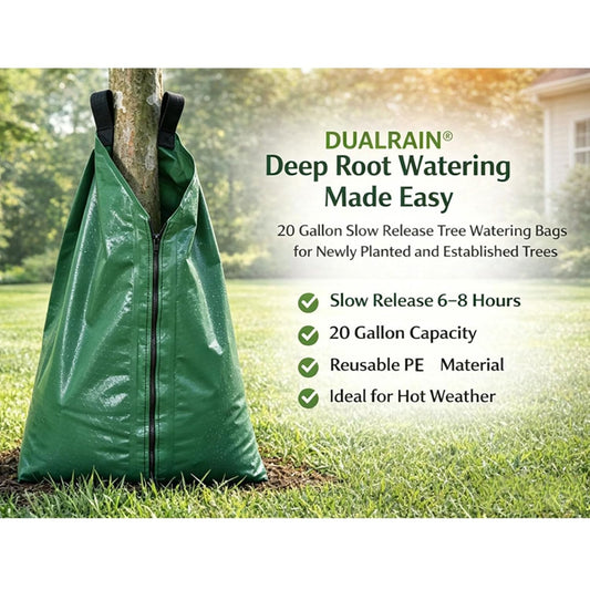 Slow Release PE Tree Watering Bag Ring Bladders Water Deep Automatic Drip Irrigation Drippers Root Waterer Globe Soaker for New Plant Trees Trunk 20 Gallon (1 Pack)