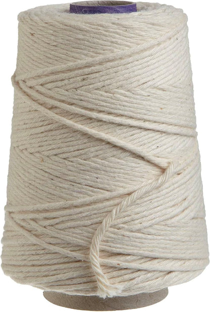 Regency Wraps Butchers Cooking Twine on Holder with Cutter, Heavy Duty, 500ft, 16 Ply, 2.4mm Food-Safe Cotton Kitchen String for Turkey Trussing, Meat Prep, Crafting