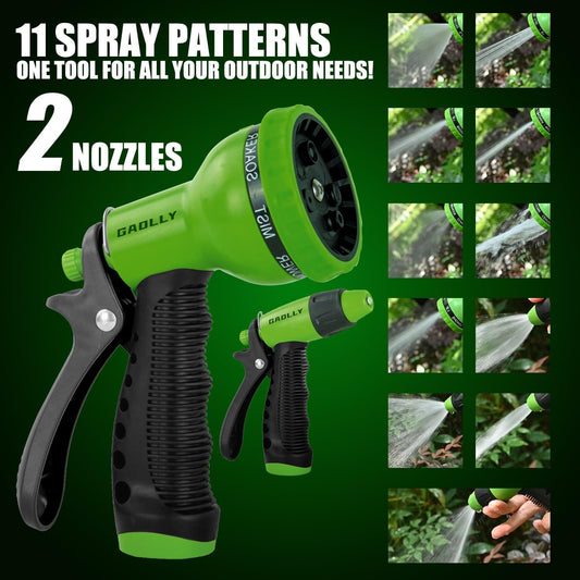Retractable Garden Hose Reel, Smooth Slow Auto Rewind & Any-Length Lock, Premium Wall Mounted with 180° Swivel Bracket, 1/2 in High-Pressure Hose with 66 FT, Two Sprays
