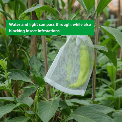 Belit 10Pcs 23.6"x15.7" Garden Netting pest Barrier Tomatoes Protection Bags Large Size Nylon Mesh Reusable Fruit Bags for Protecting Fruits Vegetables