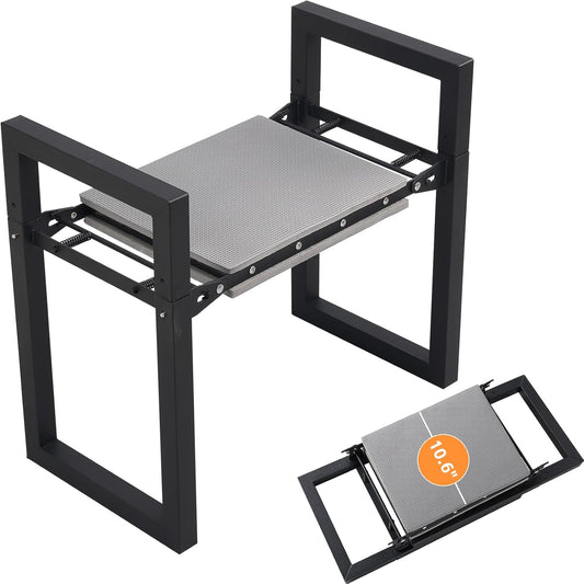 Garden Kneeler and Seat Heavy Duty 500lbs, Anti-Tip Gardening Stools with 10.5” Widen Kneeling Pad for Seniors Gardeners, 2 in 1 Garden Bench for Kneeling and Sitting