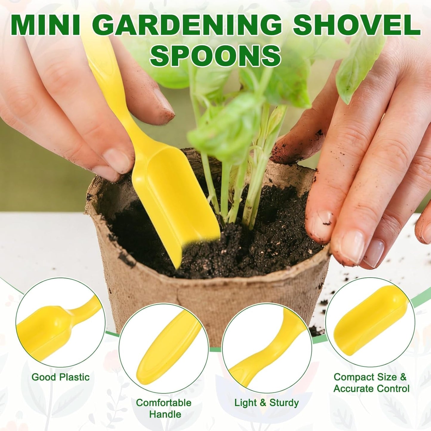M METERXITY 20-Pack Mini Gardening Shovel Spoons, Plastic Garden Soil Scoops for Cultivation Digging Transplanting/Flower Planting/Plant Succulent, Colorful Small Gardening Tools [Multicolor]
