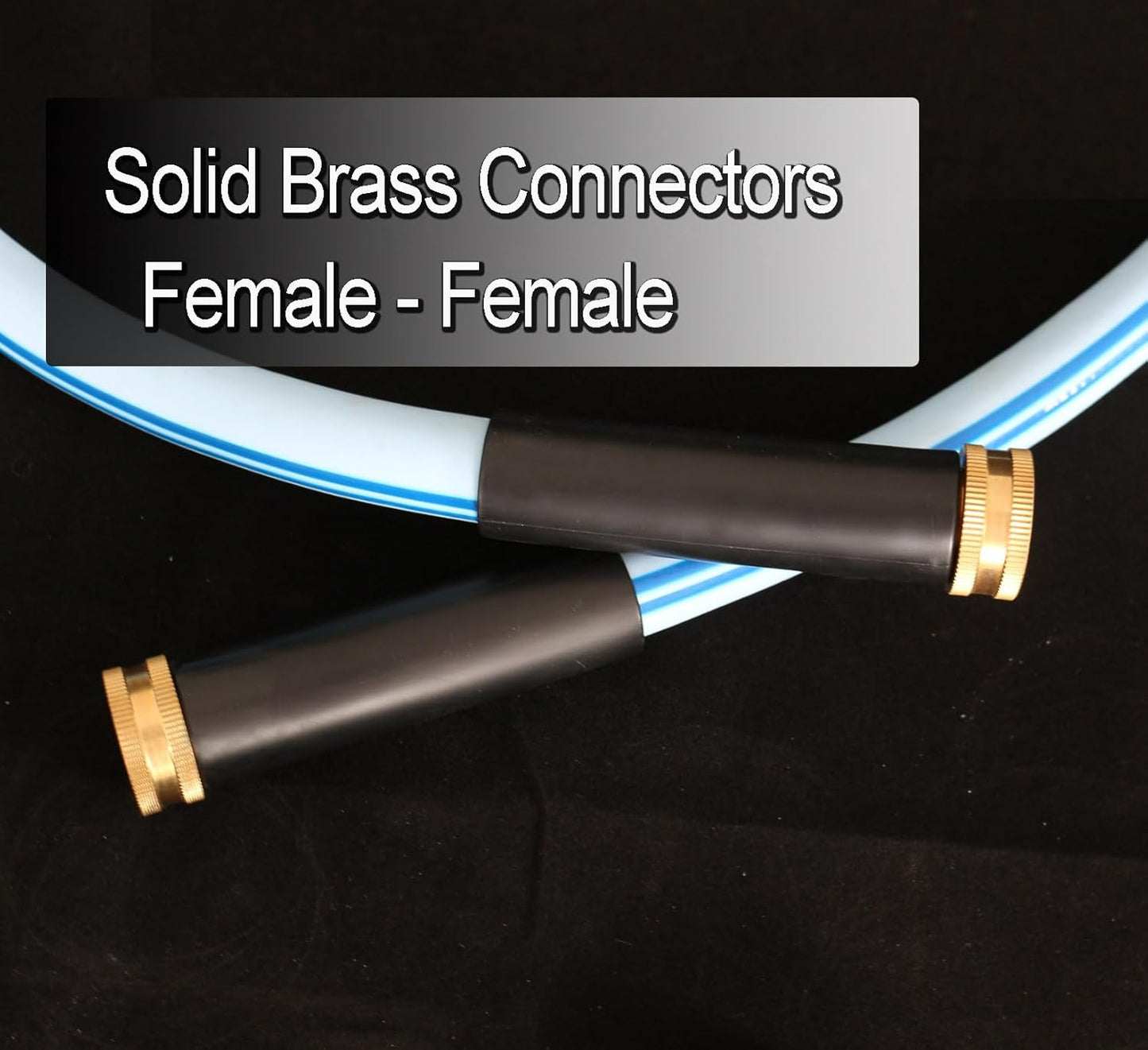 Atlantic Female to Female Heavy Duty Garden Hose 5/8 Inch x 2 ft Black Water Hose Short Connection Leader Hose 2 Foot - Colors C