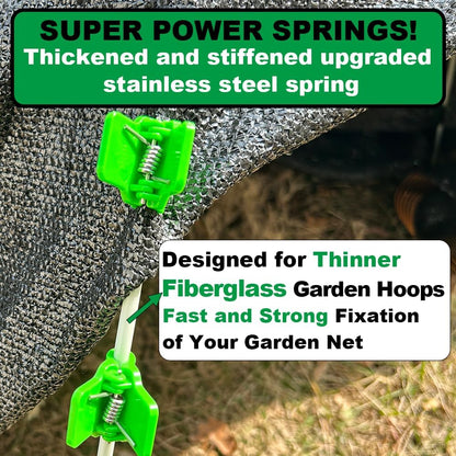 Greenhouse Clamps for 0.32-0.45inch Greenhouse Hoops, Garden Support Frame,Grow Tunnel,Plant Support Stakes.for Fixing Plant Cover,Plastic Sheeting,Film Row Cover,net.(30pcs)