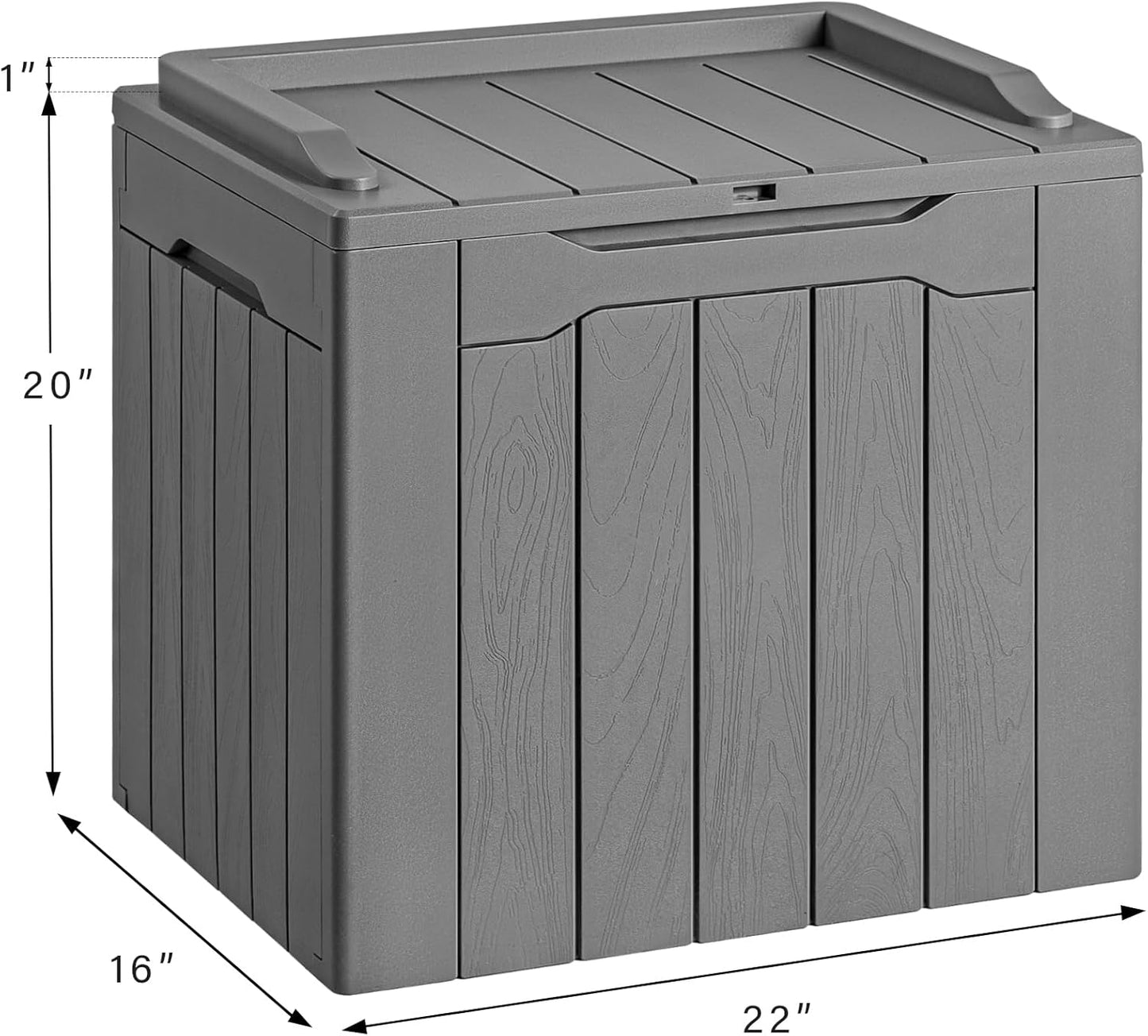 30 Gallon Resin Deck Box Waterproof Outdoor Storage Box for Patio Furniture Pool Accessories Indoor Storage for Cushion Garden Tools (30 Gallon, Black)