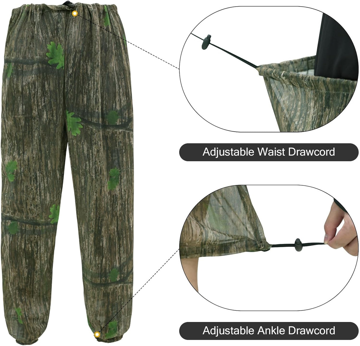 Mosquito Netting Suit Bug Net Mesh Clothing with Hood Outdoor Garden Hunting Camo Protection from Fly Insects Bugs
