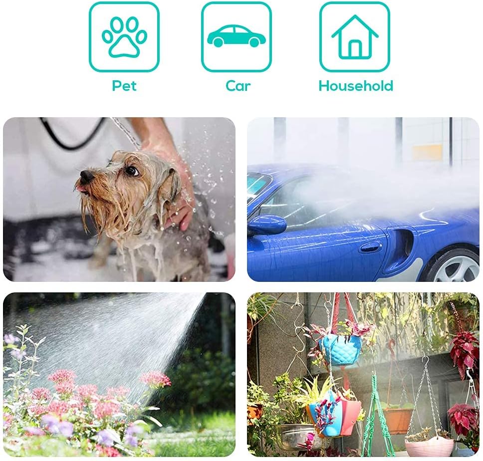 YEFA Retractable Garden Hose Reel - Convenient 50 FT Portable Hose with 6-Function Spray Nozzle for Versatile Watering, Cleaning, and More (Green)