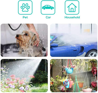 YEFA Retractable Garden Hose Reel - Convenient 50 FT Portable Hose with 6-Function Spray Nozzle for Versatile Watering, Cleaning, and More (Green)