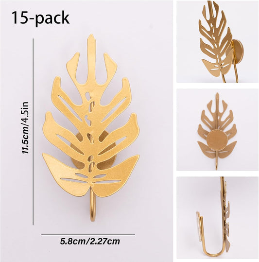 15 Pack Plant Vine Wall Clips - Durable Iron Support Hooks for Climbing Plants, Pothos, and Money Ivy – Adhesive Fixtures for Vertical Growth & Organizing Decor for Indoor and Outdoor Use