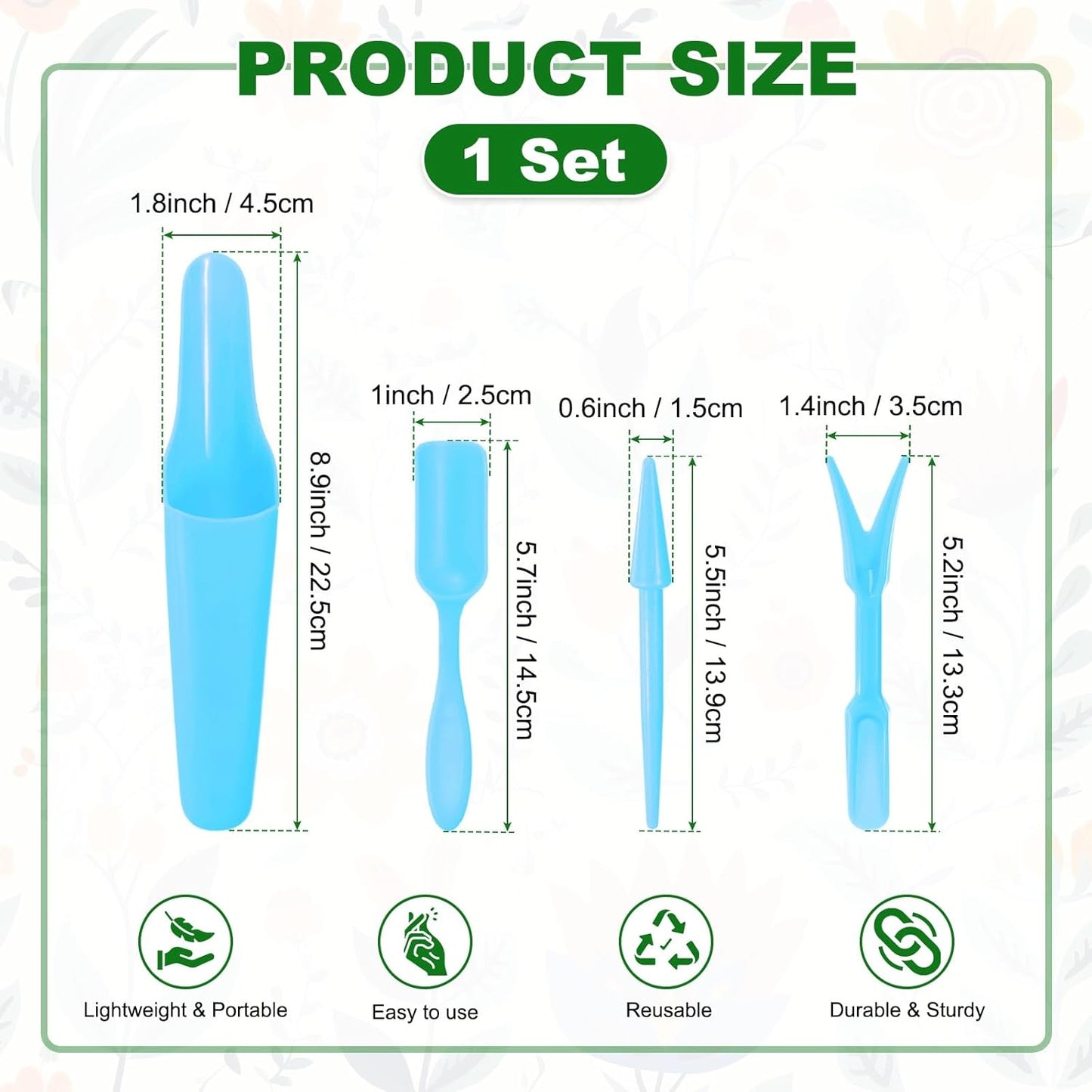 M METERXITY 1-Set Garden Shovel Hand Tools Transplanting Succulent Cultivation Digging Scoops Kits, Plastic Mini Garden Tool Set for Bonsai Potting/Flower Planting [Pink]
