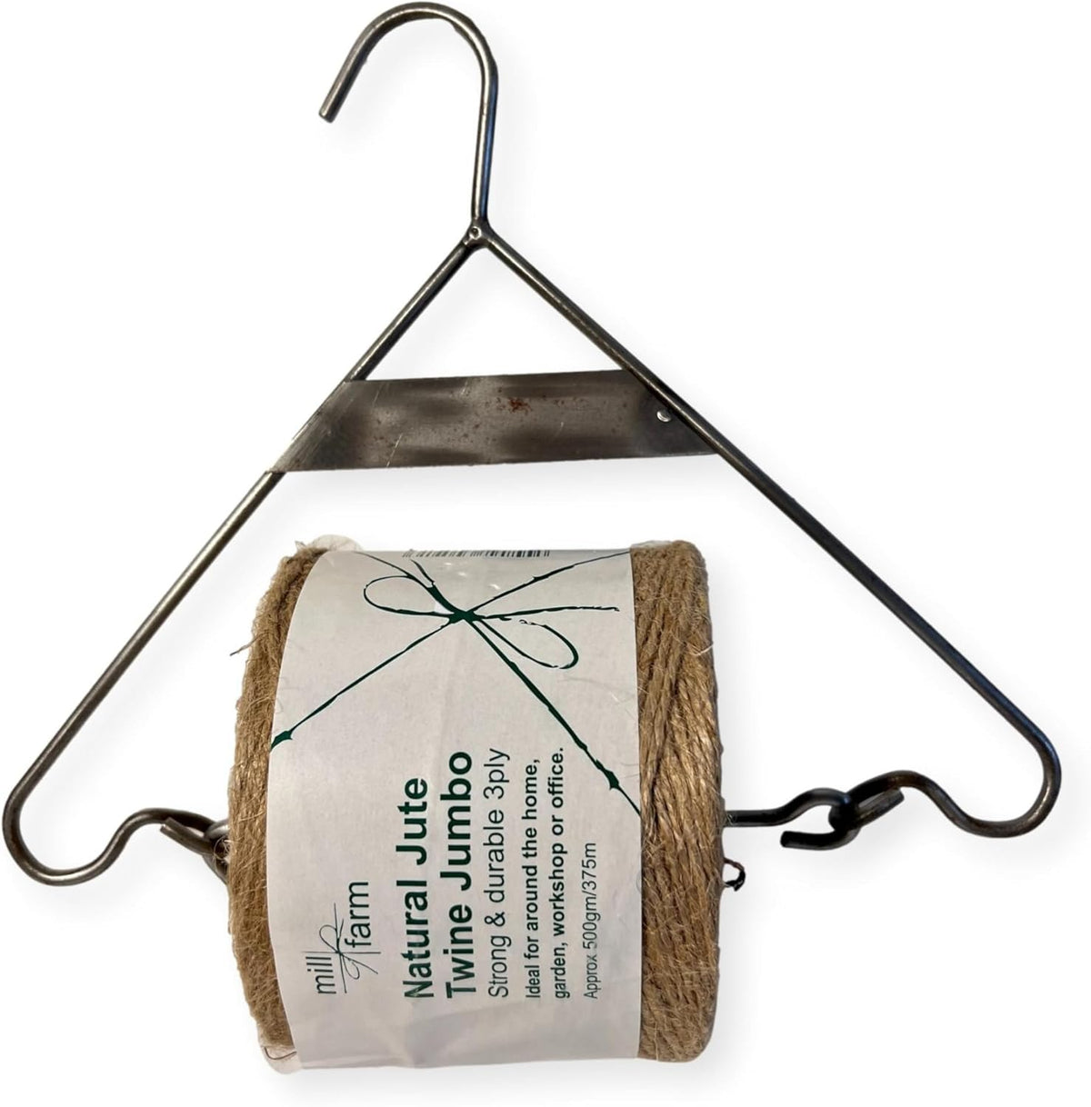 Thorness Cast iron hanging jute string dispenser garden accessory | Garden accessory | Supplied with 375m Natural Jute Twine, 18cm (H) x 20cm (W), 30263
