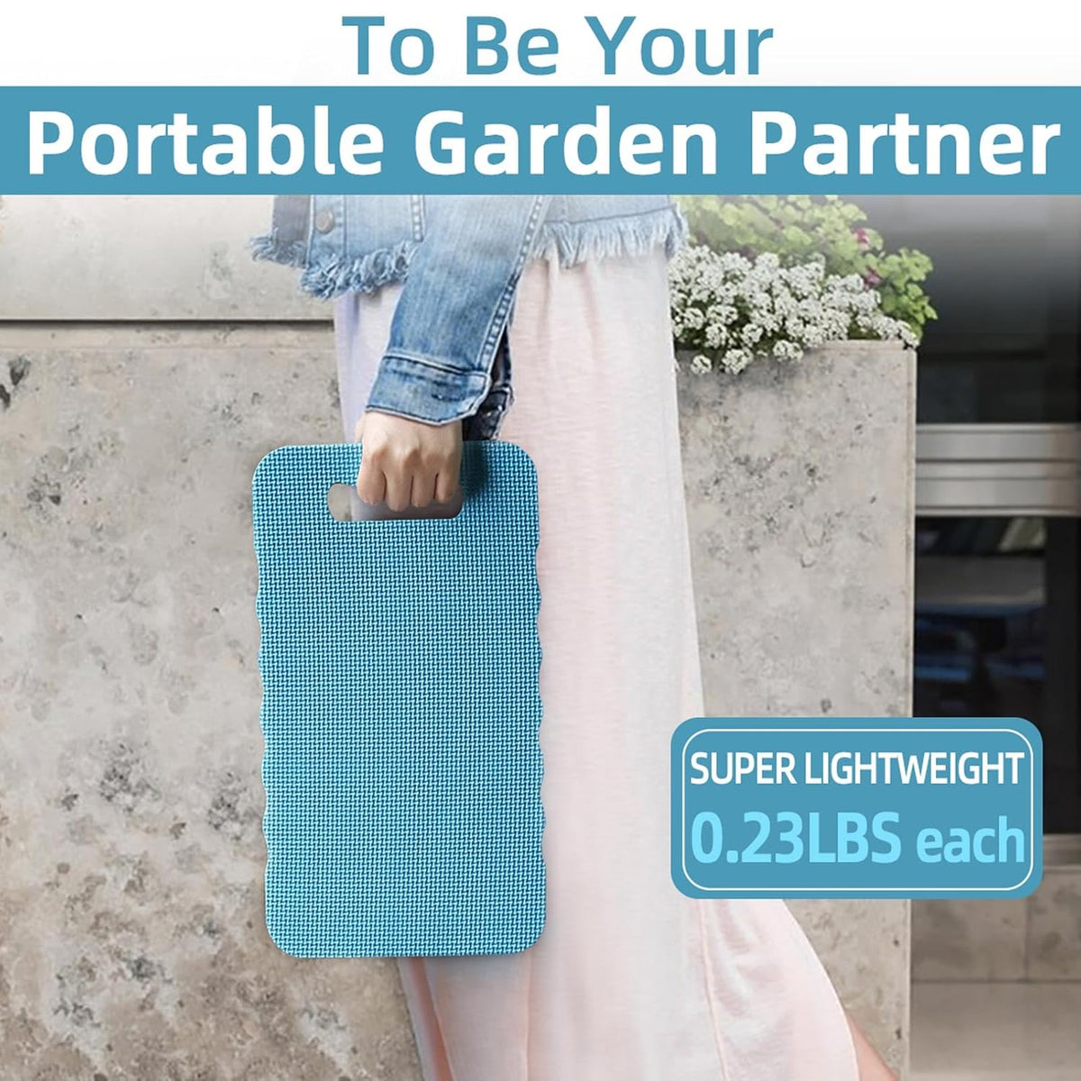 Altdorff Garden Kneeling Pad 3pcs, Extra Wider 8.66“, Kneeling Mat Waterproof with Bright Color Tone, Knee Pads for Gardening, Yoga, House Clean, Repair Work