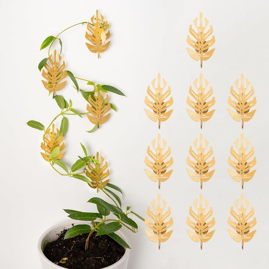 15 Pack Plant Vine Wall Clips - Durable Iron Support Hooks for Climbing Plants, Pothos, and Money Ivy – Adhesive Fixtures for Vertical Growth & Organizing Decor for Indoor and Outdoor Use