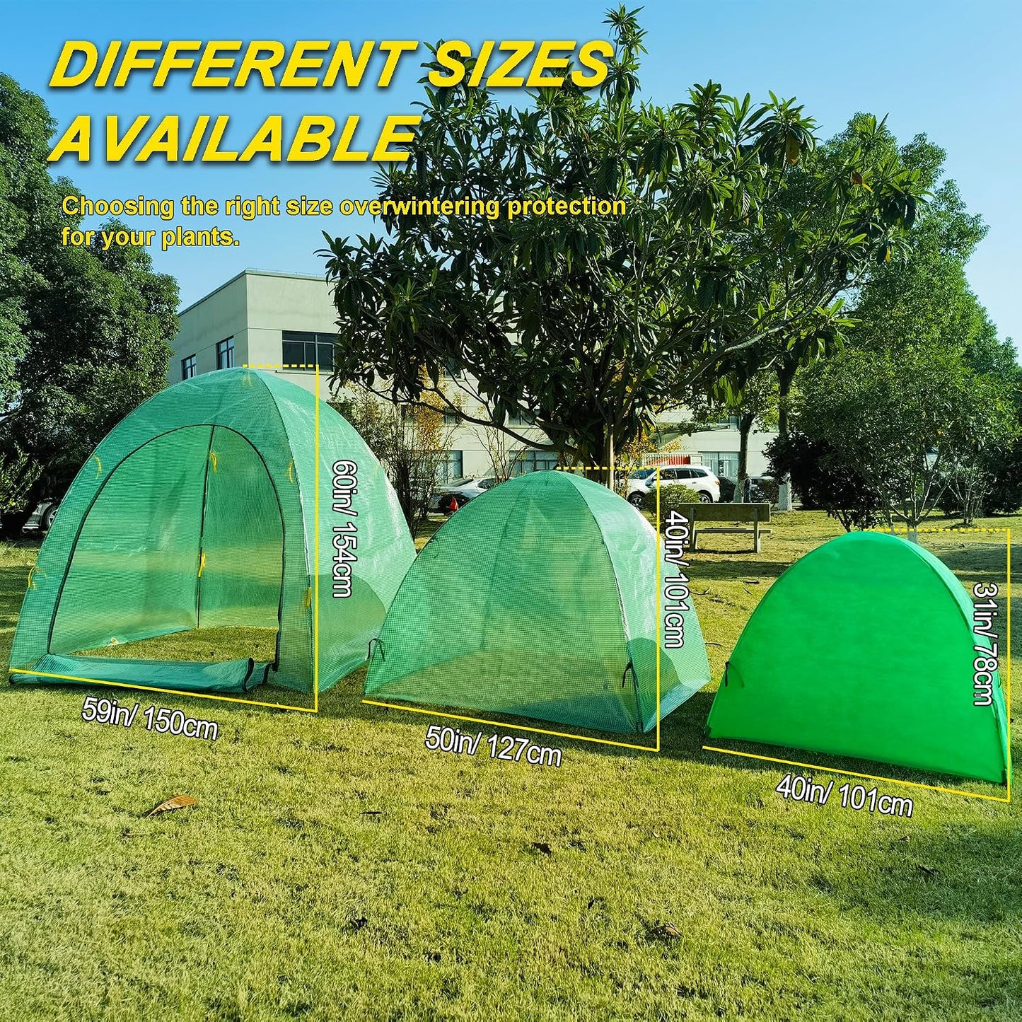 40″*40″*31″ Winter Plant Warm Covers - Raised Bed Cover, Garden Row Accelerator, Warm Tent Freeze Protection Humidity Domes for Germination, Seedling Propagation Protecting Plants from Animals 2 PCS