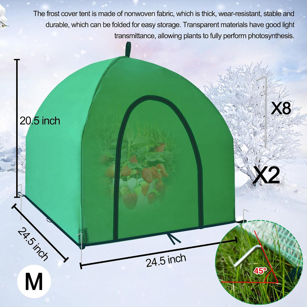 40″*40″*31″ Winter Plant Warm Covers - Raised Bed Cover, Garden Row Accelerator, Warm Tent Freeze Protection Humidity Domes for Germination, Seedling Propagation Protecting Plants from Animals 2 PCS