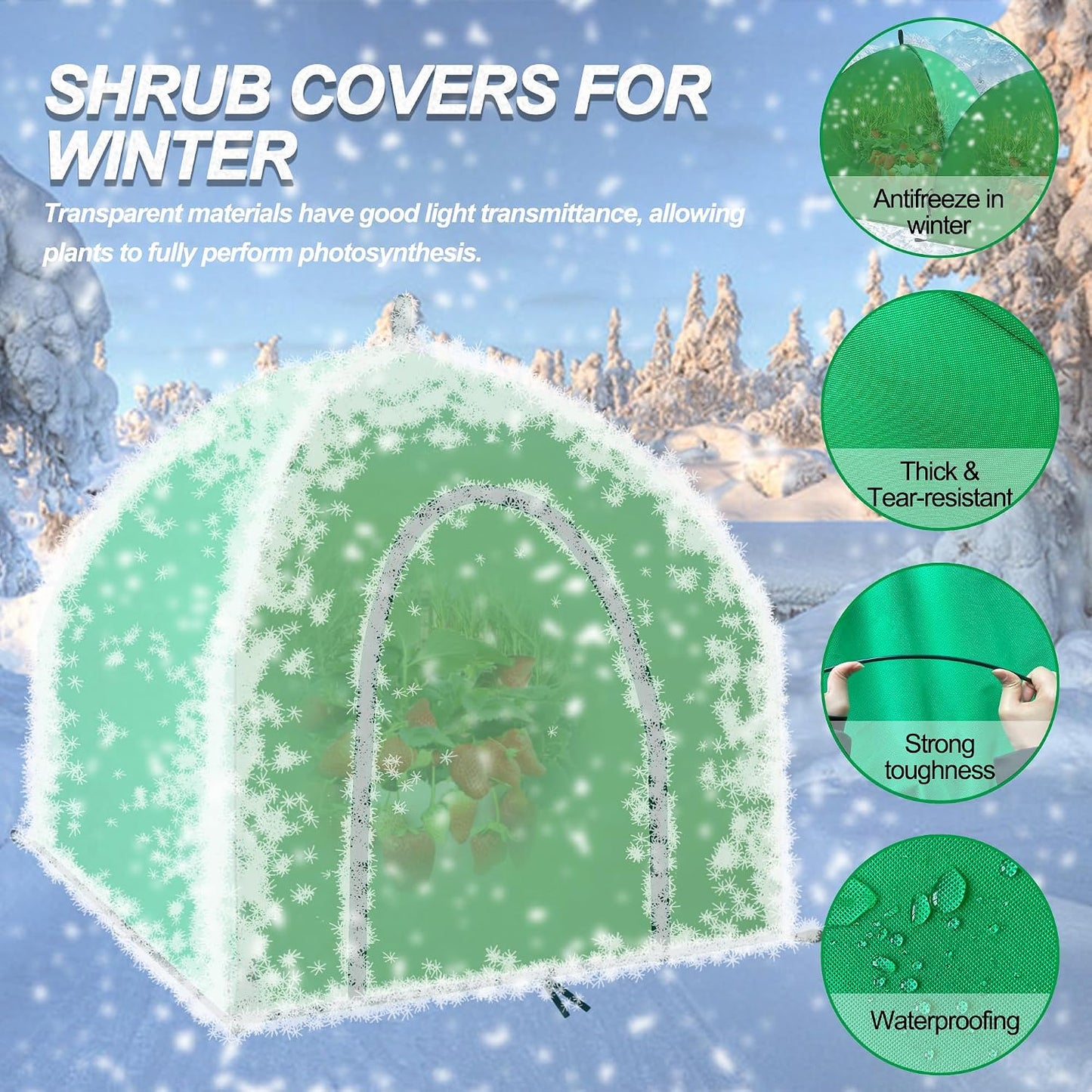 40″*40″*31″ Winter Plant Warm Covers - Raised Bed Cover, Garden Row Accelerator, Warm Tent Freeze Protection Humidity Domes for Germination, Seedling Propagation Protecting Plants from Animals 2 PCS