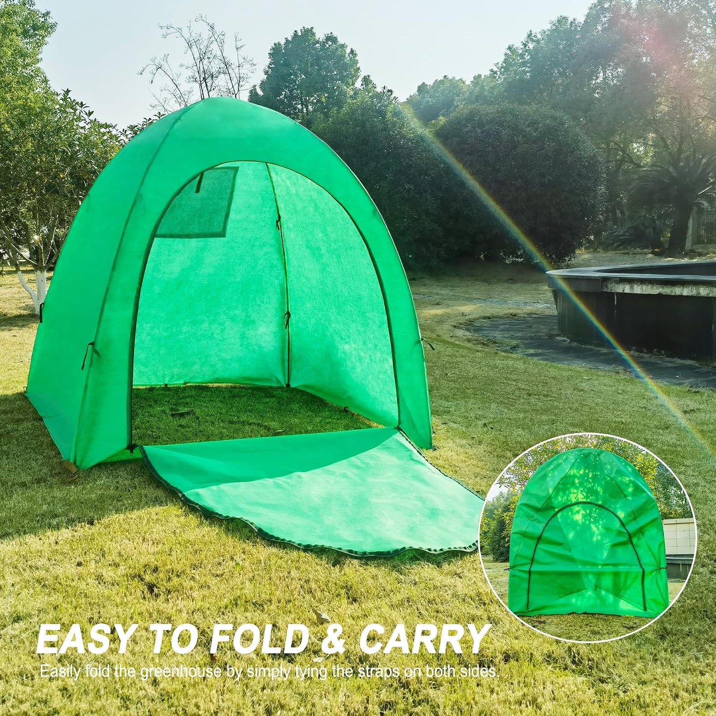 40″*40″*31″ Winter Plant Warm Covers - Raised Bed Cover, Garden Row Accelerator, Warm Tent Freeze Protection Humidity Domes for Germination, Seedling Propagation Protecting Plants from Animals 2 PCS