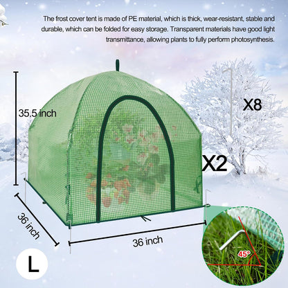 40″*40″*31″ Winter Plant Warm Covers - Raised Bed Cover, Garden Row Accelerator, Warm Tent Freeze Protection Humidity Domes for Germination, Seedling Propagation Protecting Plants from Animals 2 PCS