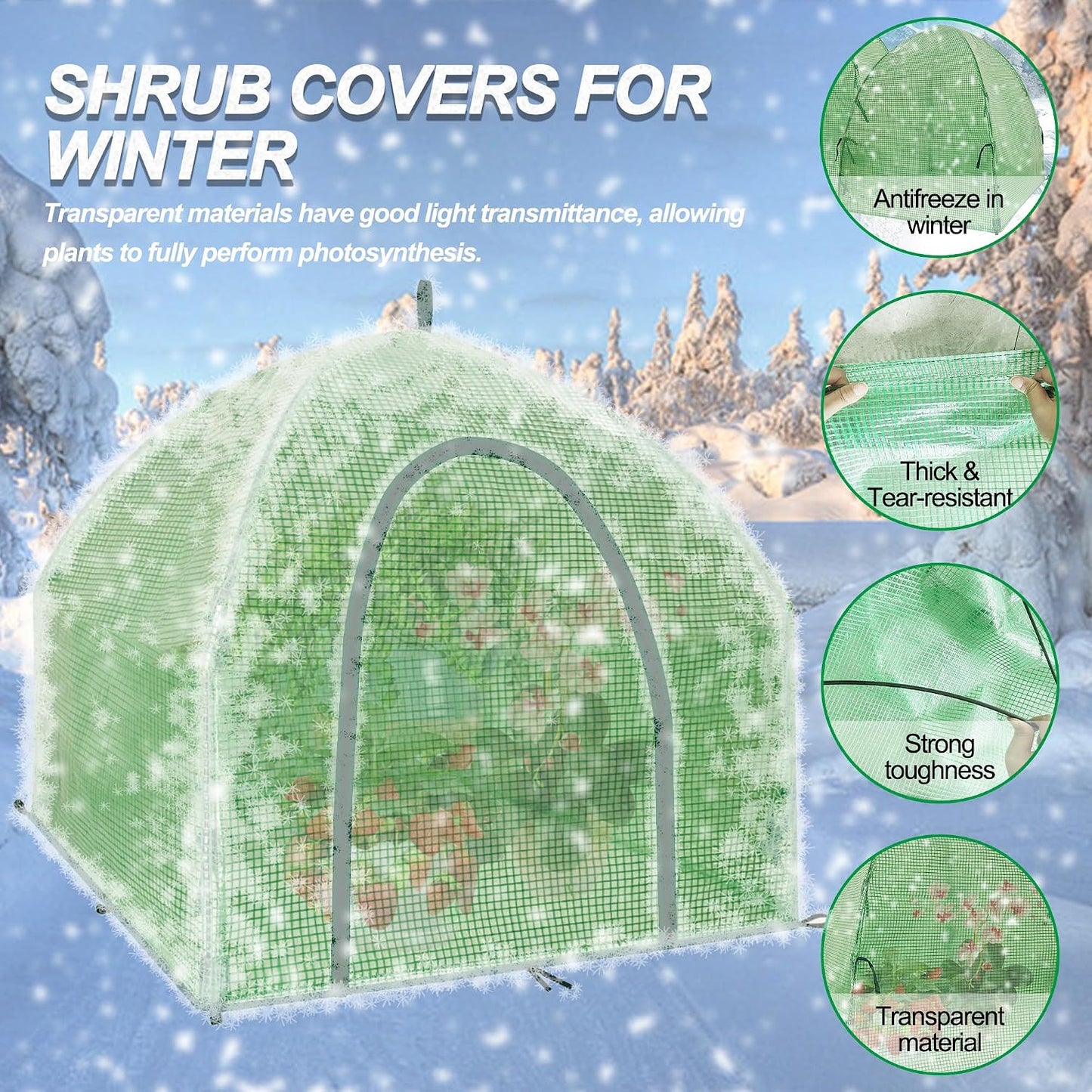 40″*40″*31″ Winter Plant Warm Covers - Raised Bed Cover, Garden Row Accelerator, Warm Tent Freeze Protection Humidity Domes for Germination, Seedling Propagation Protecting Plants from Animals 2 PCS