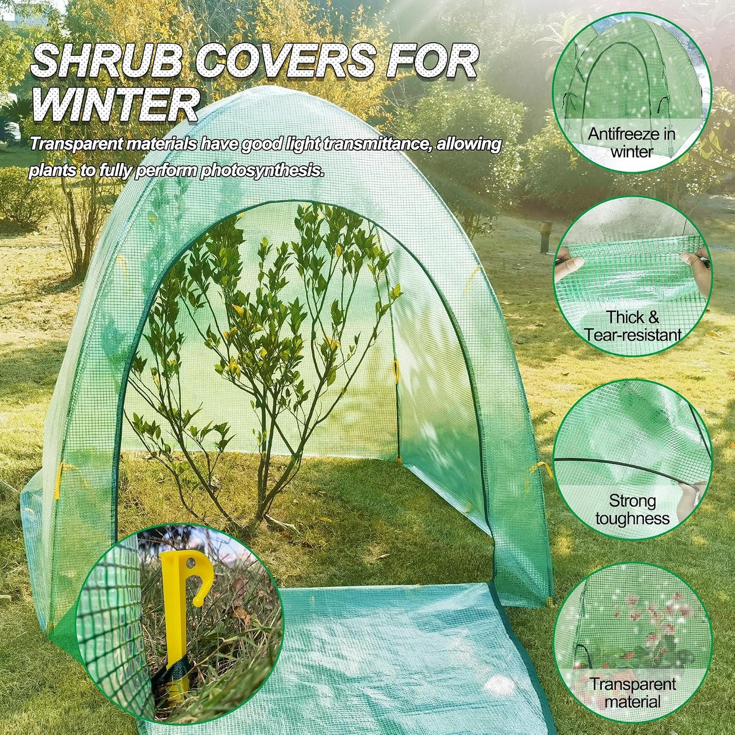 40″*40″*31″ Winter Plant Warm Covers - Raised Bed Cover, Garden Row Accelerator, Warm Tent Freeze Protection Humidity Domes for Germination, Seedling Propagation Protecting Plants from Animals 2 PCS