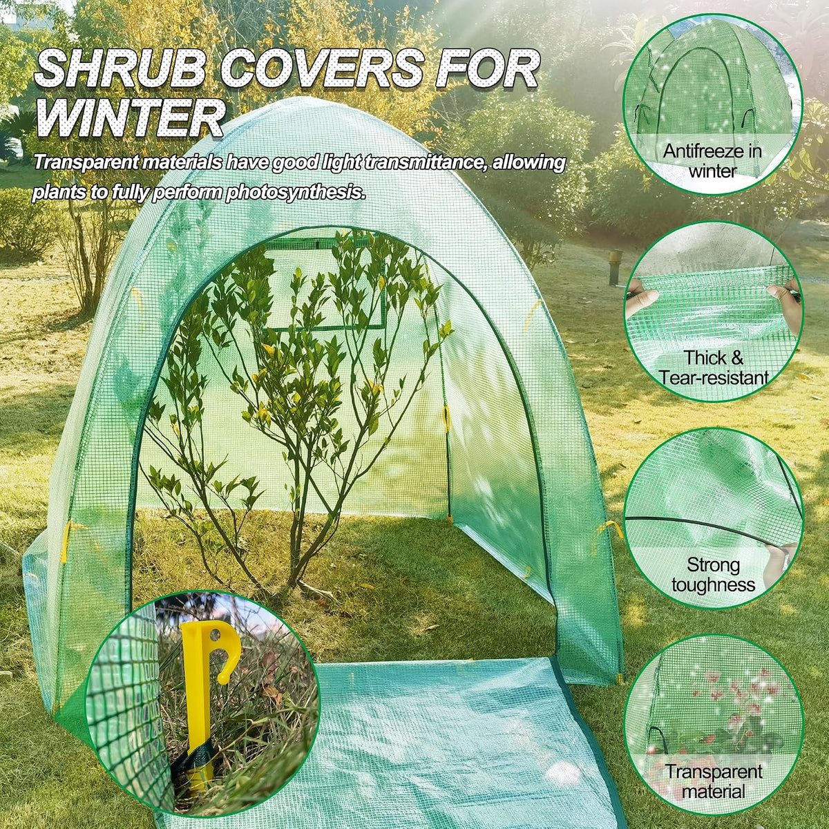 40″*40″*31″ Winter Plant Warm Covers - Raised Bed Cover, Garden Row Accelerator, Warm Tent Freeze Protection Humidity Domes for Germination, Seedling Propagation Protecting Plants from Animals 2 PCS