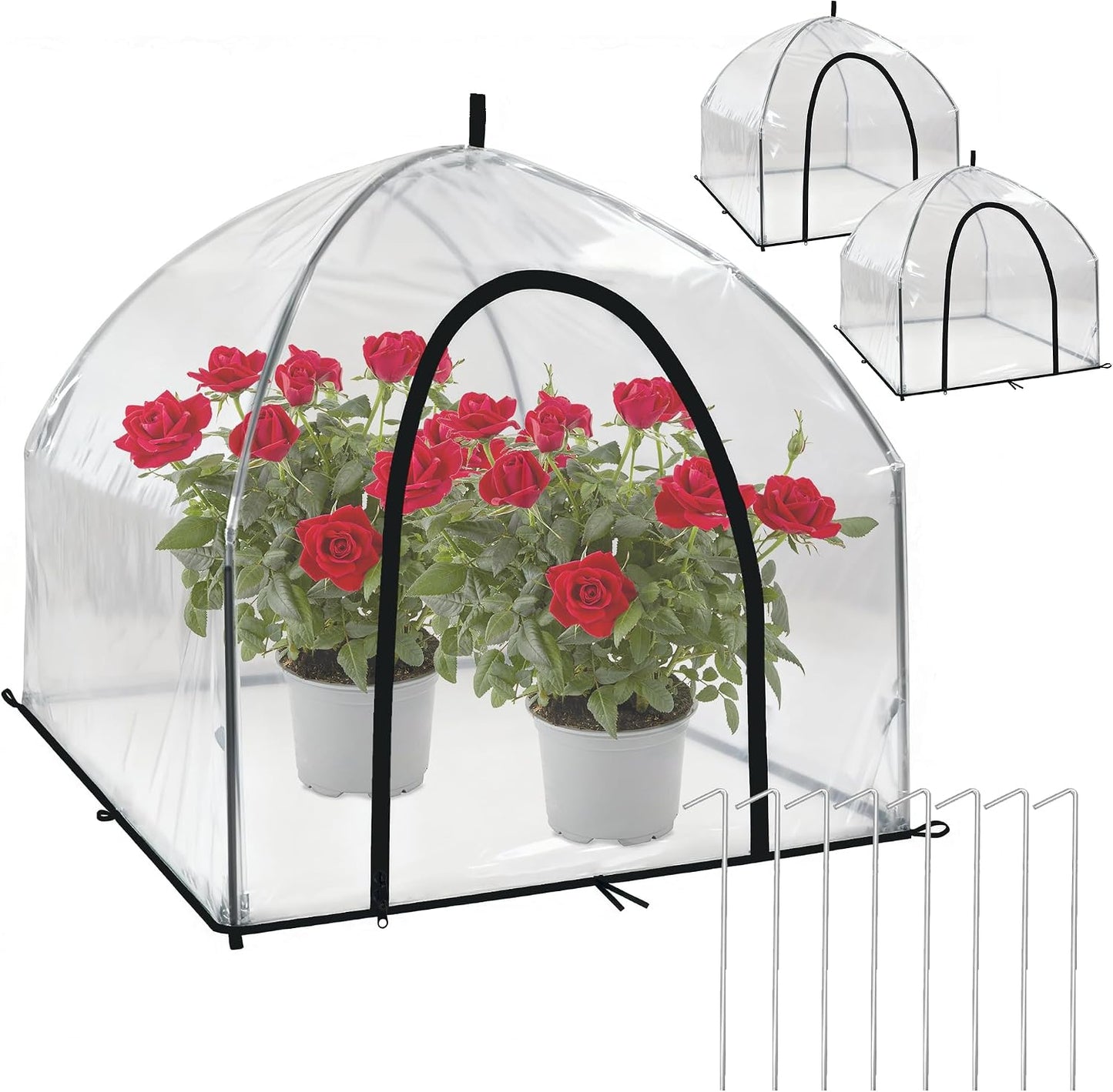 40″*40″*31″ Winter Plant Warm Covers - Raised Bed Cover, Garden Row Accelerator, Warm Tent Freeze Protection Humidity Domes for Germination, Seedling Propagation Protecting Plants from Animals 2 PCS