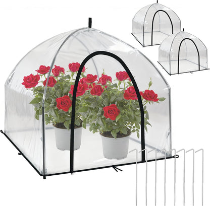 40″*40″*31″ Winter Plant Warm Covers - Raised Bed Cover, Garden Row Accelerator, Warm Tent Freeze Protection Humidity Domes for Germination, Seedling Propagation Protecting Plants from Animals 2 PCS