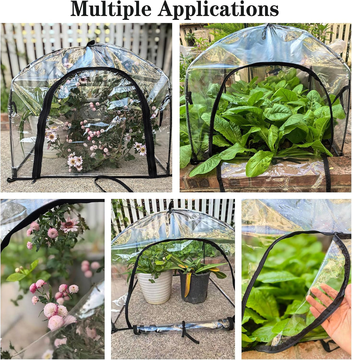40″*40″*31″ Winter Plant Warm Covers - Raised Bed Cover, Garden Row Accelerator, Warm Tent Freeze Protection Humidity Domes for Germination, Seedling Propagation Protecting Plants from Animals 2 PCS