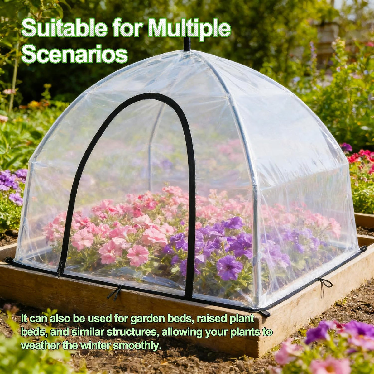 40″*40″*31″ Winter Plant Warm Covers - Raised Bed Cover, Garden Row Accelerator, Warm Tent Freeze Protection Humidity Domes for Germination, Seedling Propagation Protecting Plants from Animals 2 PCS