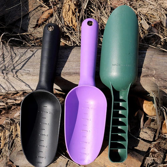 Plastic Garden Shovel Plant Hand Trowels 3 Pack Soil Planting Digging Transplanting Multi-Function Beach Sand Pet's Food Scoop Garden Tools