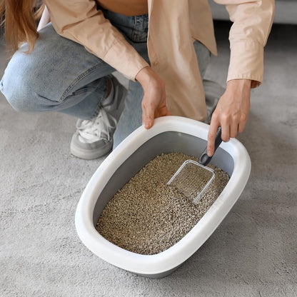 2 PCS Gardening Soil Sifter 3.8 & 5mm Mesh Stainless Steel Square Compost Sieves with Handle Portable Scoop Shovels for Soil, Rocks, Sand, Dirt