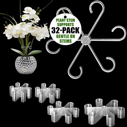 8 Pack Upgraded Plant Stem Support, Clear Plant Support for Indoor Plants, Monstera Plant Support, Reusable Plant Stabilizer, 4 Sizes Included Plant Accessories