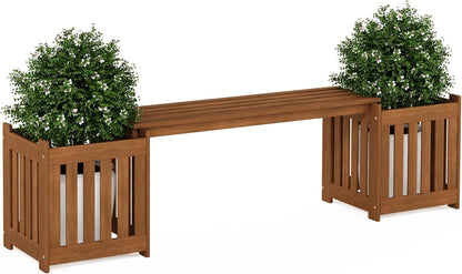 Furinno FG17478 Tioman Outdoor Patio Furniture Hardwood Potting Bench, Natural