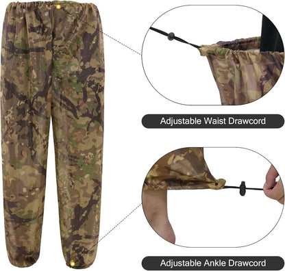 Mosquito Netting Suit Bug Net Mesh Clothing with Hood Outdoor Garden Hunting Camo Protection from Fly Insects Bugs