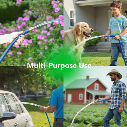 Guitrees Leader Garden Hose 10ft x 5/8", Heavy Duty Short Water Hose, Female to Female Fittings, Five Layered Braiding for Durability, 1000PSI Burst, 300PSI Working (Black) - Colors B