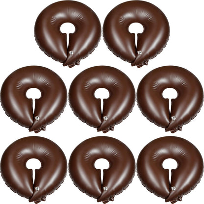 Spakon 4 Pack Tree Watering Ring Tree Bag PVC Drip Irrigation Water Pouch Round Watering Bags Automatic Drip System Planting Gardening Trees Shrubs, Brown (10 Gallon)