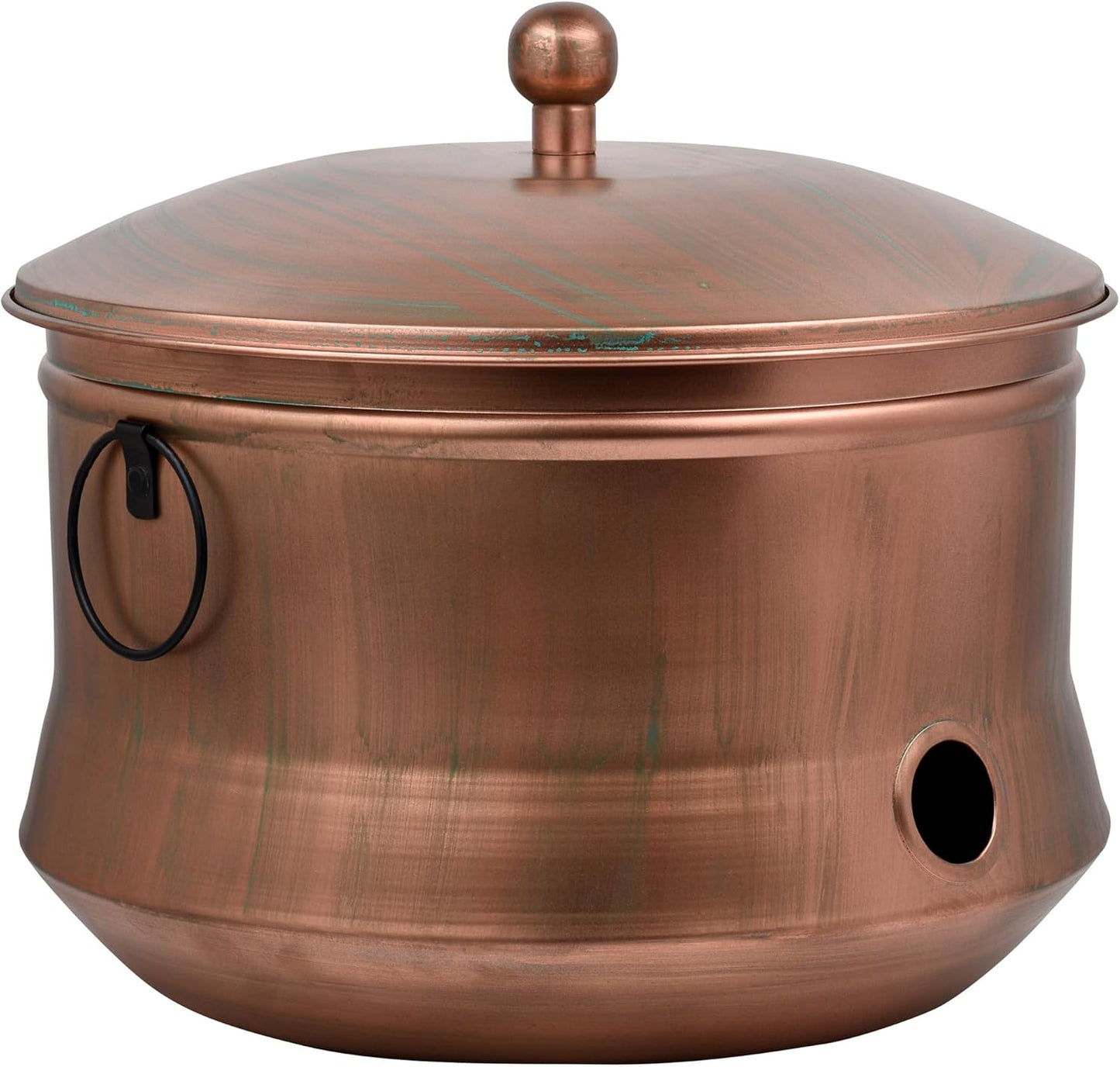 LifeSmart Hose Storage Pot and Lid | Hose Container Pot 16 x 12" - Handmade Slight Design Variations