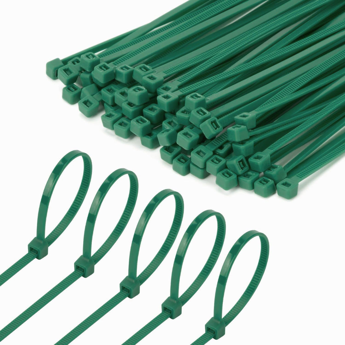 Armpow 8 Inch Garden Green Zip Tie 1000 PCS, 40 Lbs - Small to Medium Zip Tie, Nylon PA66 UV Resistant Cable Tie Heavy Duty for Indoor and Outdoor Use - Ideal for bundling and securing objects