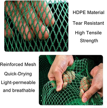 Hail Netting Heavy Duty for Garden Greenhouse Raised Bed, HDPE Hail Protection Plant Netting can be Used as Floating Row Cover, Under Tree Fruit Catcher and Pond Cloth(15 x 100 m/49.2 x 328.1 ft) - Colors B