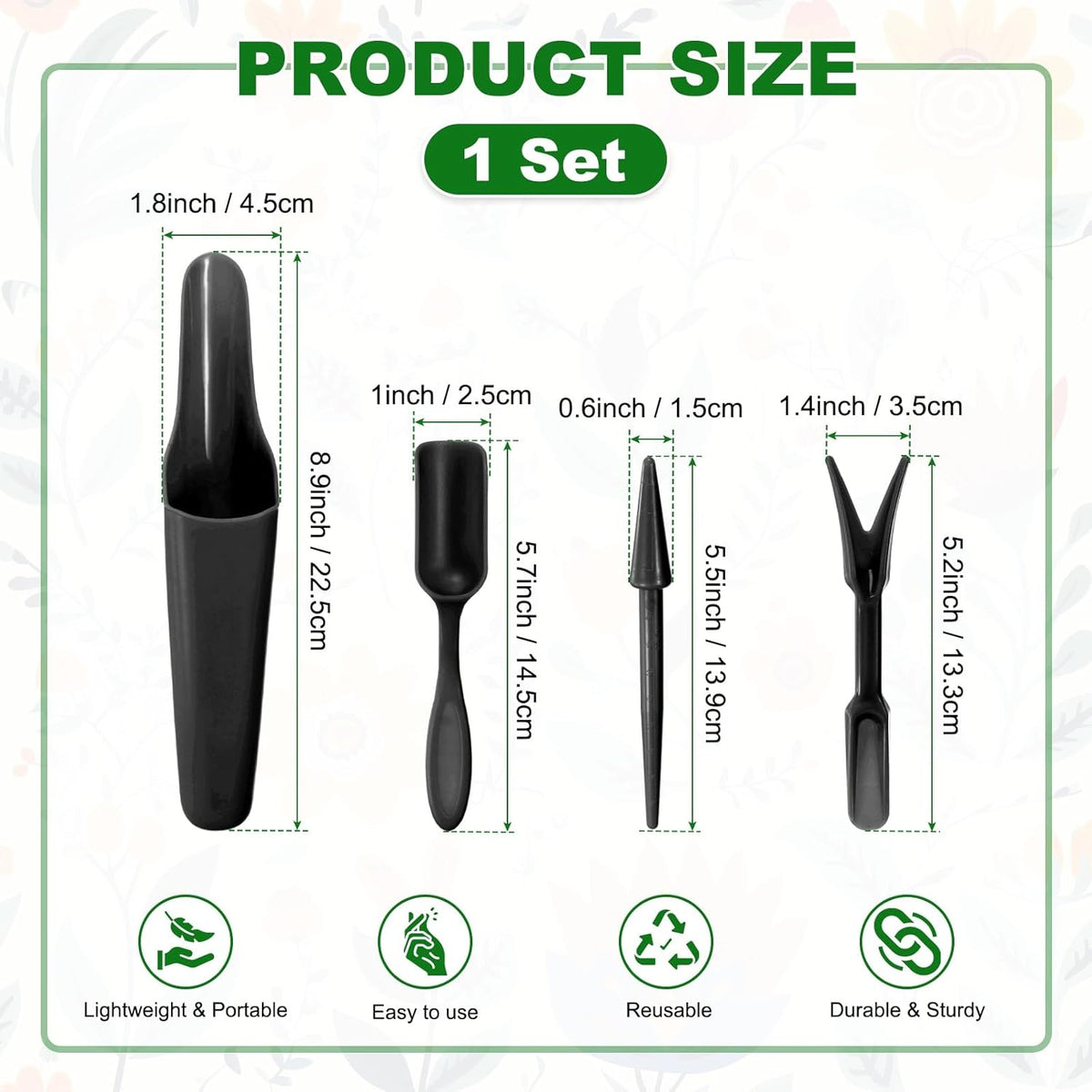 M METERXITY 1-Set Garden Shovel Hand Tools Transplanting Succulent Cultivation Digging Scoops Kits, Plastic Mini Garden Tool Set for Bonsai Potting/Flower Planting [Pink]